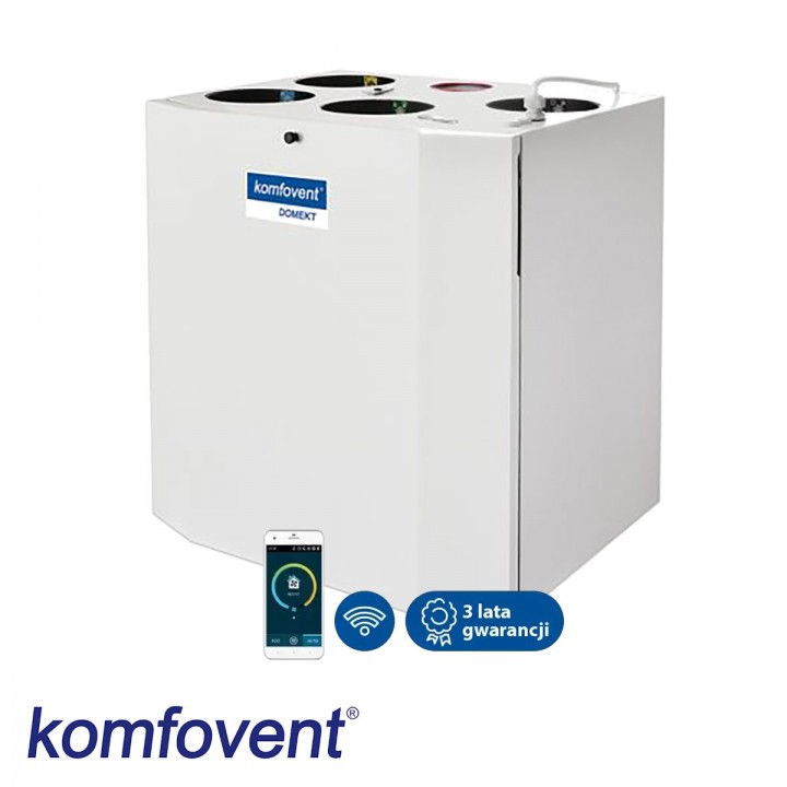 Rekuperator KOMFOVENT R450V AZ entalpiczny wraz z podstawowym montażem + C6.2
